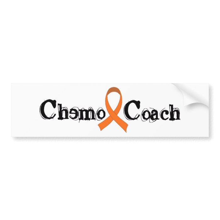 Chemo Coach   Orange Ribbon Bumper Stickers
