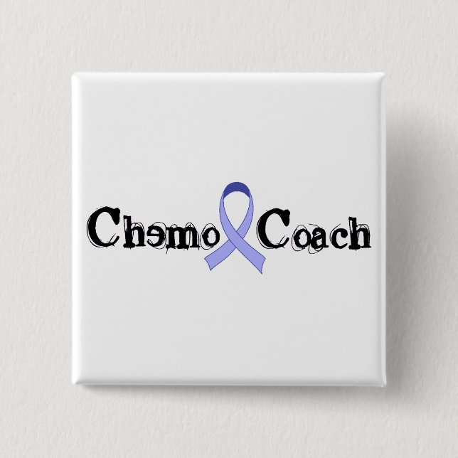 Chemo Coach - Periwinkle Ribbon Button (Front)
