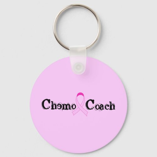 Chemo Coach _ Pink Ribbon Breast Cancer Keychain