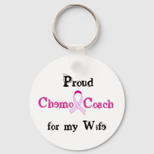 Chemo Coach _ Pink Ribbon Breast Cancer Keychain