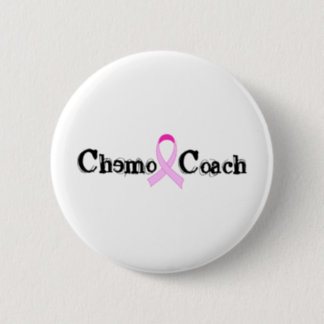 Chemo Coach - Pink Ribbon Breast Cancer Pinback Button