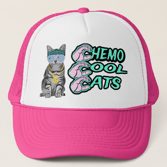 Chemo Cool Cats Trucker Hat (Front)