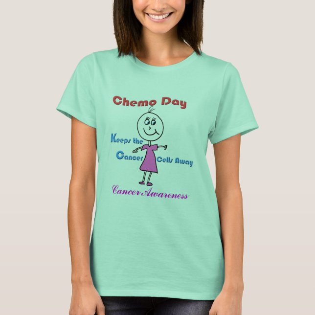 Chemo Day Girl Cancer Awareness T-Shirt (Front)