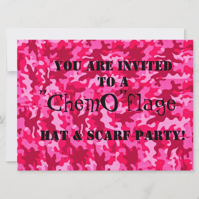 "Chemo"flage Party! Invitation (Front)