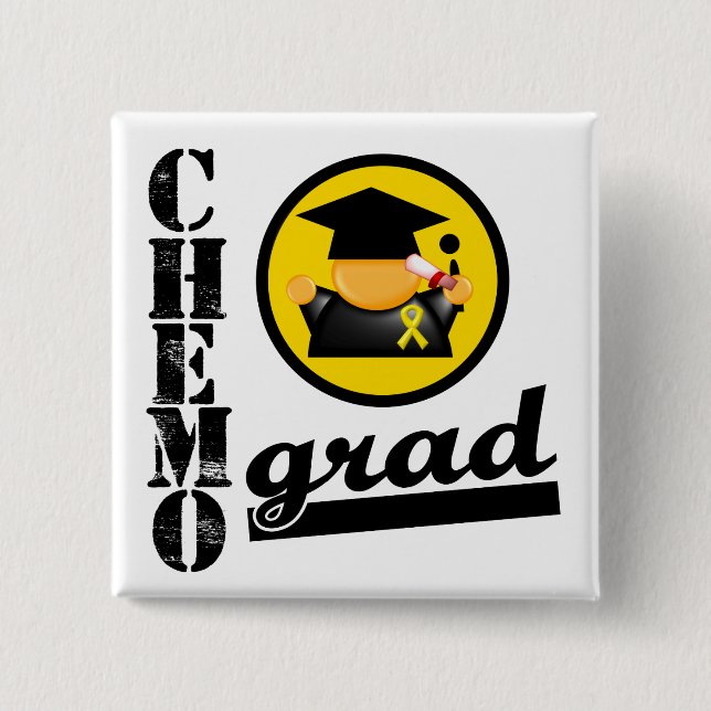 Chemo Grad Neuroblastoma Pinback Button (Front)