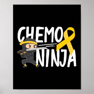 Chemo Ninja Childhood Cancer Awareness Poster