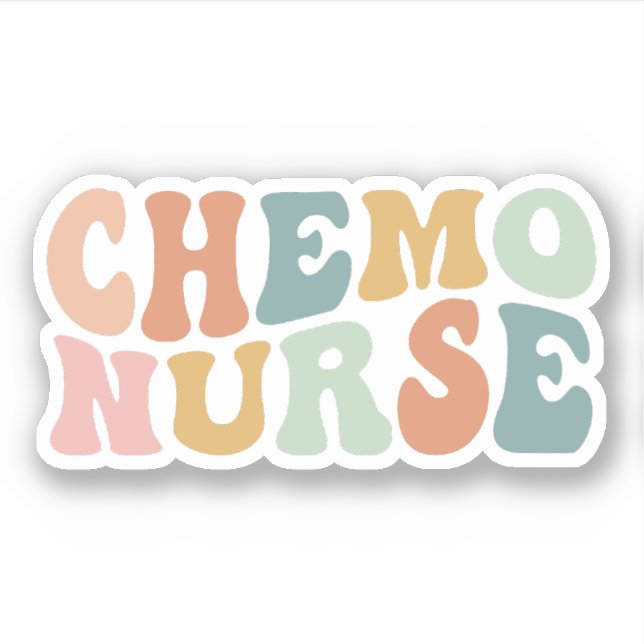 Chemo Oncology Nurse, Chemotherapy Nurse Gift Sticker (Front)