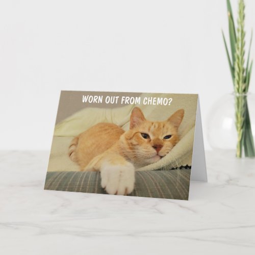 Chemo Support Cute Cat  Card