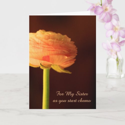 Chemo Support For Sister Ranunculus Card