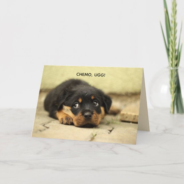 CHEMO-UGG PUPPY GET WELL CARD (Front)