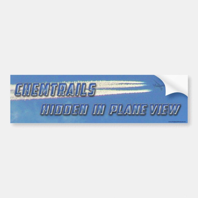 Chemtrails in Plane View Bumper Sticker (Front)