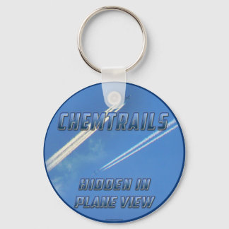 Chemtrails in Plane View Keychain