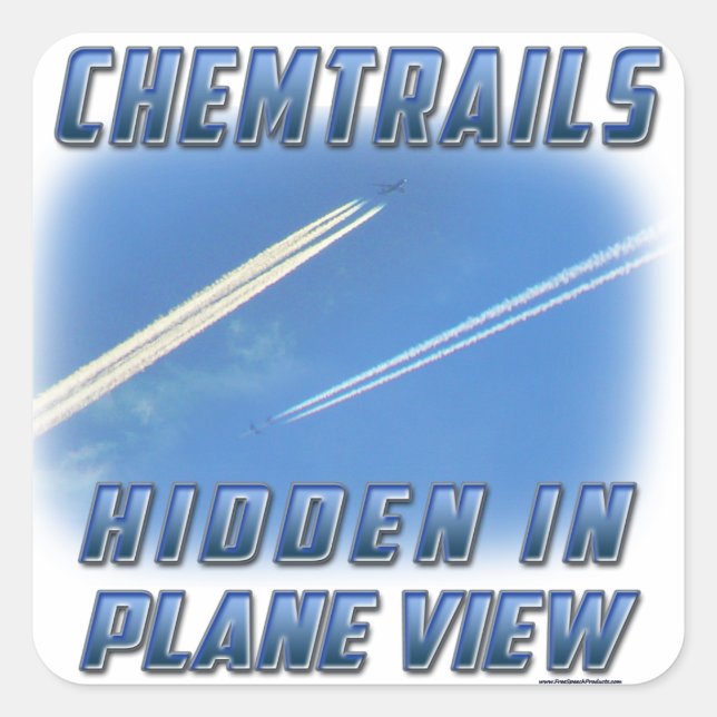Chemtrails in Plane View Square Sticker (Front)