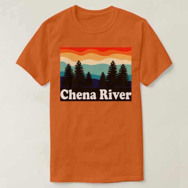 Chena River Alaska Retro T-Shirt (Design Front)