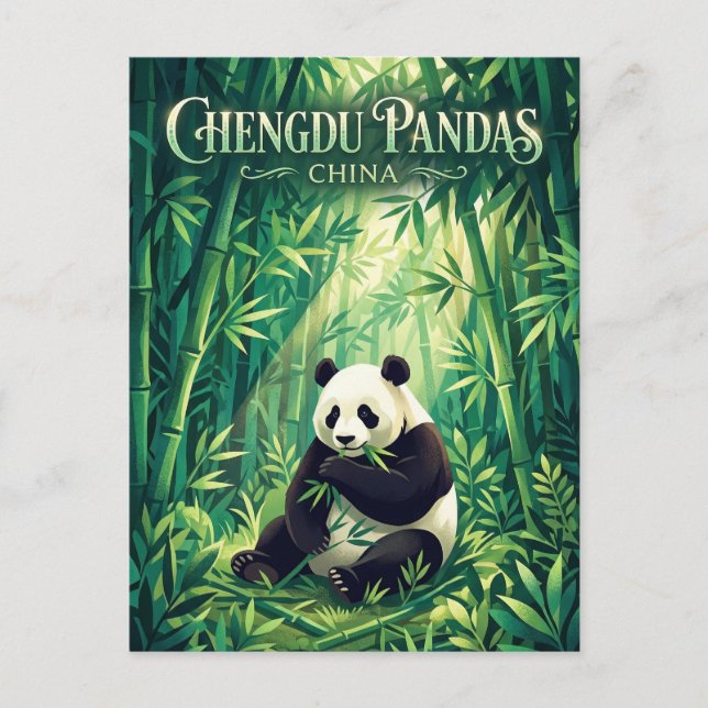 Chengdu Research Base of Giant Panda Breeding Postcard (Front)