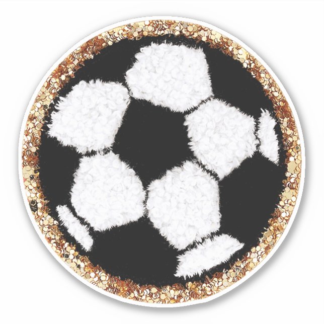 Chenille Soccer ball Sticker (Front)