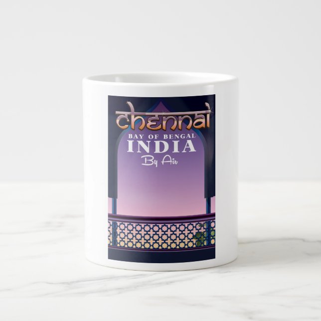 Chennai,Bay of Bengal in eastern India Large Coffee Mug (Front)