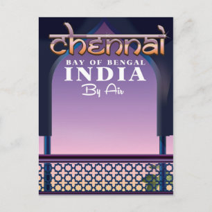 Chennai,Bay of Bengal in eastern India Postcard