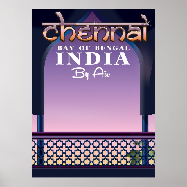 Chennai,Bay of Bengal in eastern India Poster (Front)