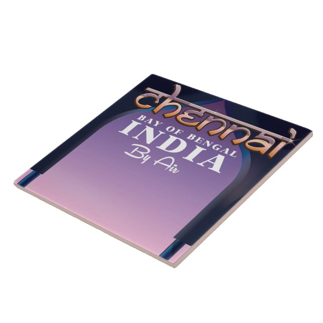 Chennai,Bay of Bengal in eastern India Tile (Side)