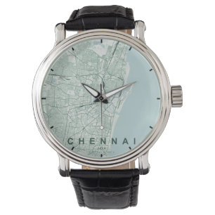 Chennai India City Map Minimal Design Watch