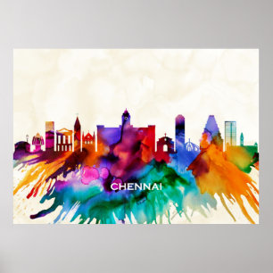 Chennai Skyline Poster