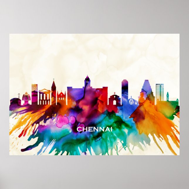 Chennai Skyline Poster (Front)