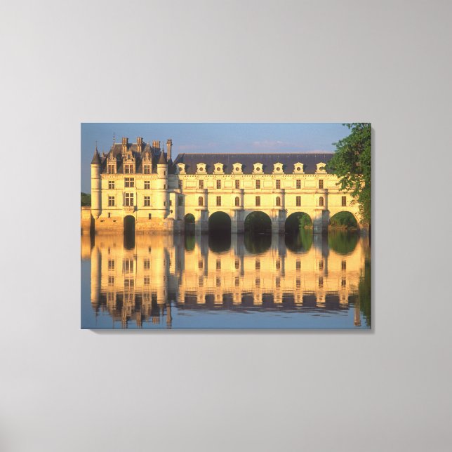 Chenonceau Chateau, River Cher, Loir-et-Cher, 2 Canvas Print (Front)