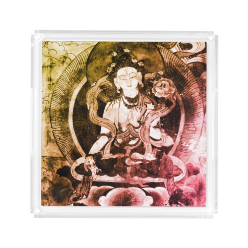 Chenrezing Buddha Vintage Heruka Tibet Acrylic Tray