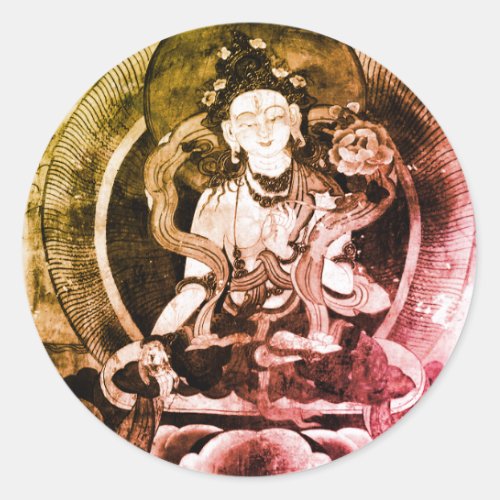 Chenrezing Buddha Vintage Heruka Tibet Classic Round Sticker