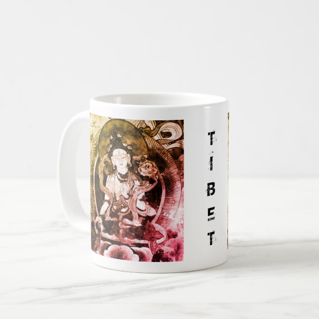 Chenrezing Buddha, Vintage Heruka, Tibet Coffee Mug (Front Left)