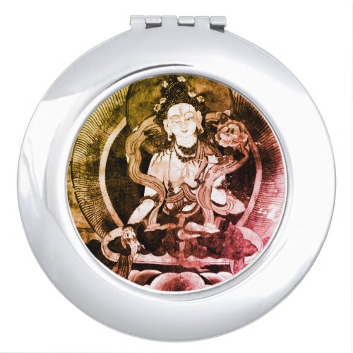 Chenrezing Buddha Vintage Heruka Tibet Compact Mirror