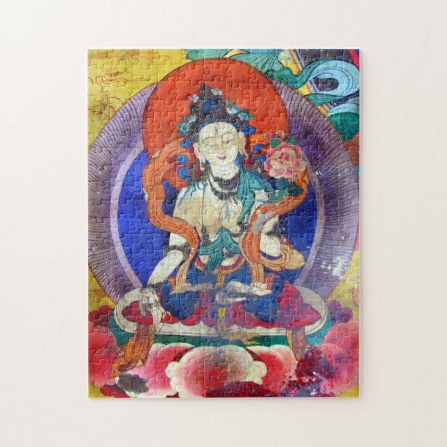 Chenrezing Buddha, Vintage Heruka & Tibet /Dharma Jigsaw Puzzle (Vertical)