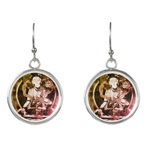 Chenrezing Buddha Vintage Heruka Tibet Earrings