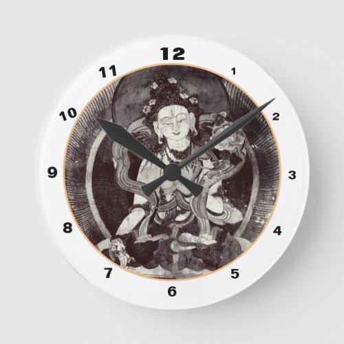 Chenrezing Buddha Vintage Heruka Tibet Himalayas Round Clock