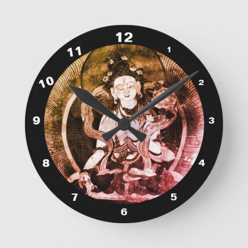 Chenrezing Buddha Vintage Heruka Tibet Himalayas Round Clock