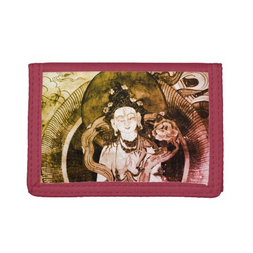 Chenrezing Buddha Vintage Heruka Tibet Trifold Wallet