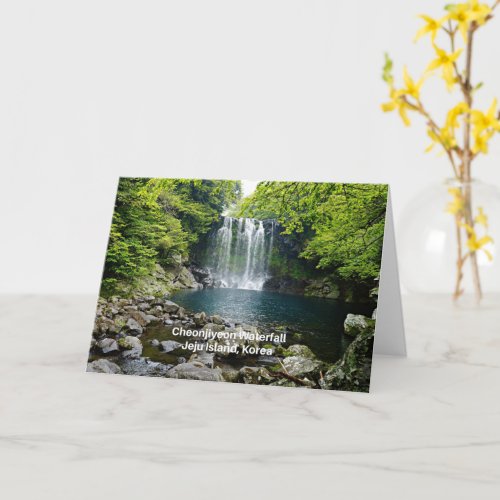 Cheonjiyeon Waterfalls Korea Card