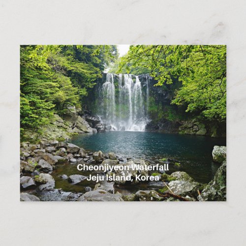 Cheonjiyeon Waterfalls Korea Postcard