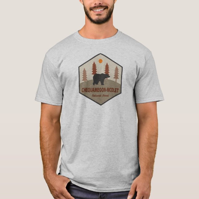 Chequamegon-Nicolet National Forest Bear T-Shirt (Front)
