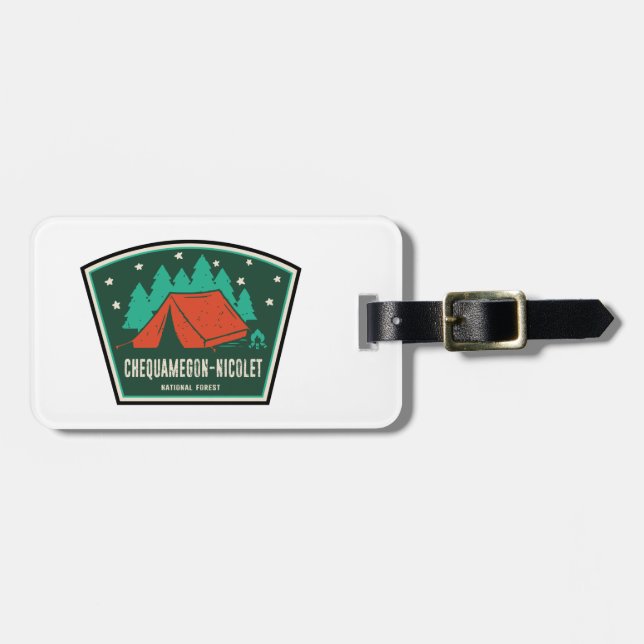 Chequamegon-Nicolet National Forest Camping Luggage Tag (Front Horizontal)