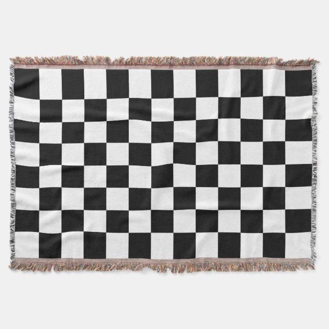 Chequer Pattern Throw Blanket (Front)