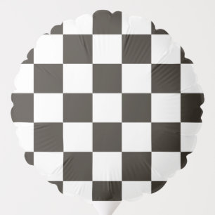 Chequered Flag (Black and White) (Checker Pattern) Balloon