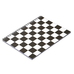 Chequered Flag (Black and White) (Checker Pattern) Notebook
