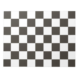 Chequered Flag (Black and White) (Checker Pattern) Notepad