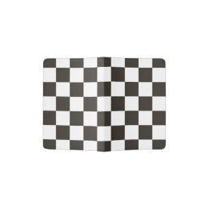 Chequered Flag (Black and White) (Checker Pattern) Passport Holder