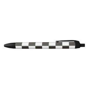 Chequered Flag (Black and White) (Checker Pattern) Pen