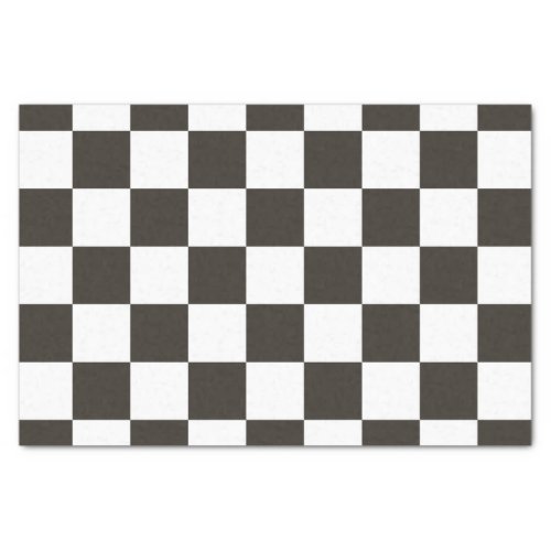 Chequered Flag Black and White Checker Pattern Tissue Paper