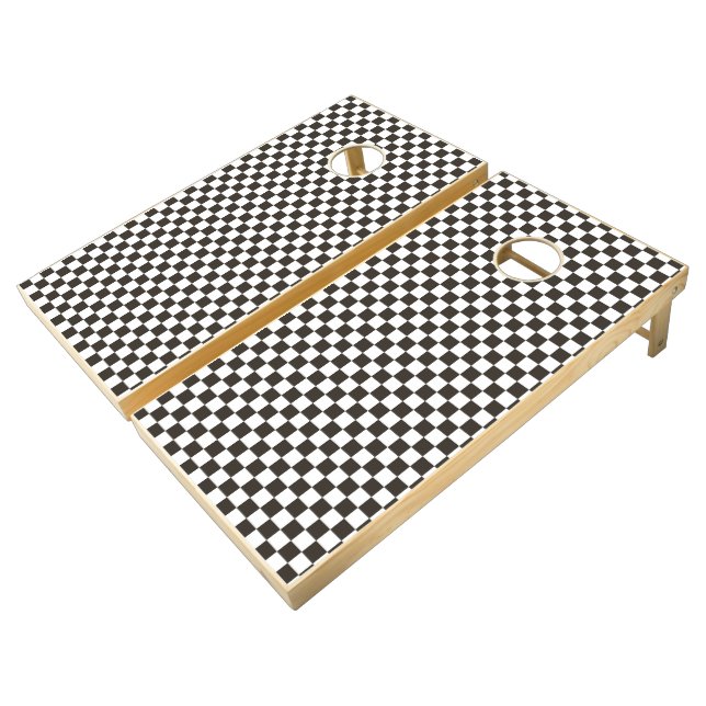 Chequered Flag pattern Cornhole Set (Angled)