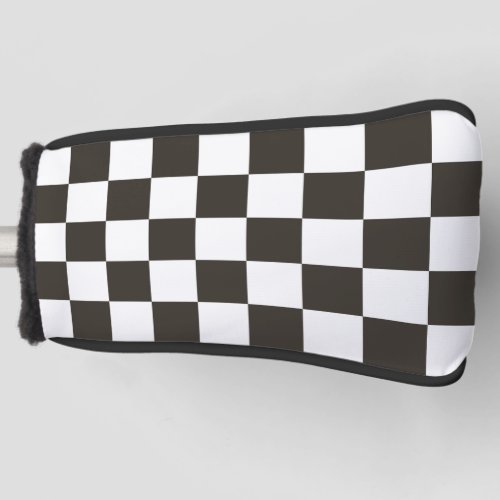 Chequered Flag pattern Golf Head Cover